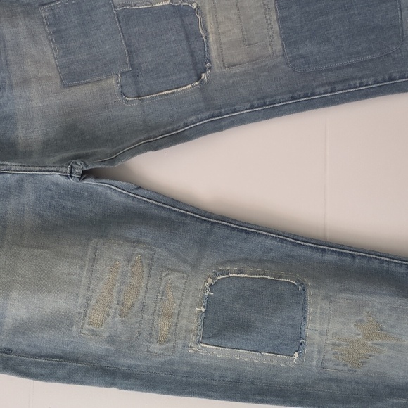 Anthropology Holding Horses boyfriend gable patches cotton distressed jeans - Picture 6 of 11